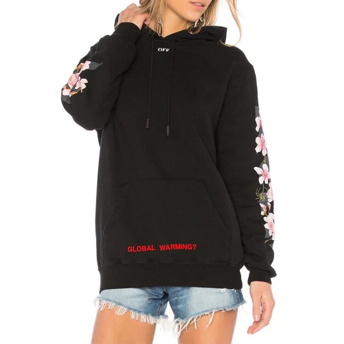 Off-White Sakura Arrow-trykk, svart