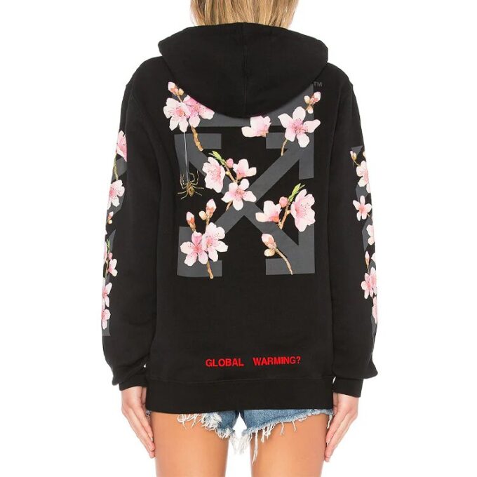 Off-White Sakura Arrow-trykk, svart