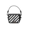 Off-White skinn 20 Binder Clip skulderveske liten svart
