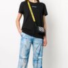 Off-White skinn 20 Binder Clip skulderveske liten svart