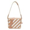 Off-White skinnveske med én skulderrem, medium, khaki