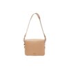 Off-White skinnveske med én skulderrem, medium, khaki