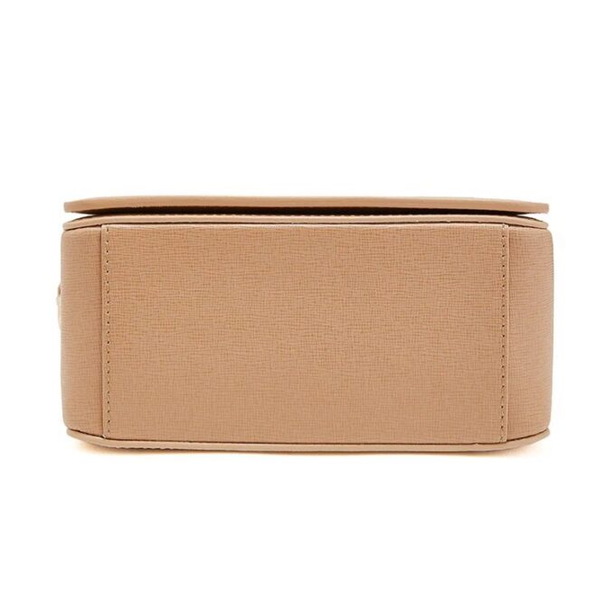 Off-White skinnveske med én skulderrem, medium, khaki