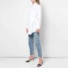 Off-White Skjorte med liten logo og snøring i hvitt