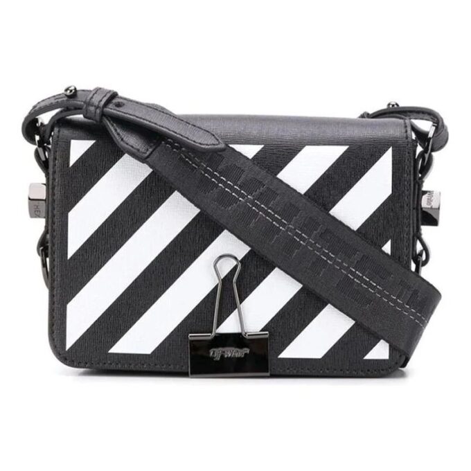 Off-White skulderveske i skinn Svart/Hvit