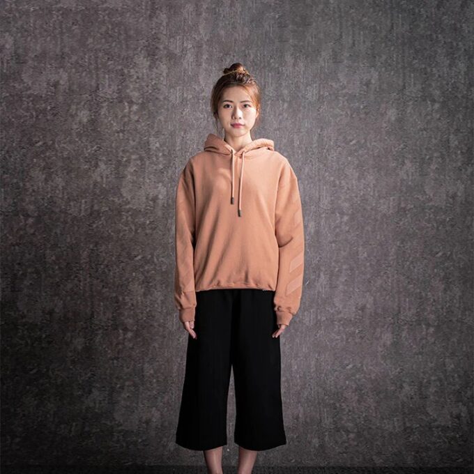 Off-White Slim Fit rosa hettegenser i bomull
