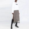 Off-White Slogan-trykk Langermet hettegenser Ordinær versjon Hvit
