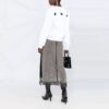 Off-White Slogan-trykk Langermet hettegenser Ordinær versjon Hvit