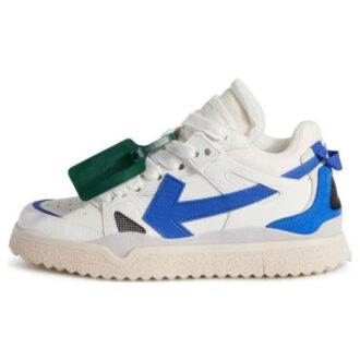 Off-White Sponge Mid-Top Sneakers «White Blue»