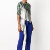 Off-White SS20 asymmetrisk kant med abstrakt trykk