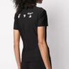 Off-White SS20 Eksklusiv logo-applikasjon Tettsittende kortærmet T-skjorte Svart