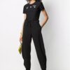 Off-White SS20 Eksklusiv logo-applikasjon Tettsittende kortærmet T-skjorte Svart
