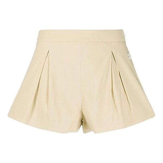 Off-White SS20 Korte bukser med kort midje Buff White