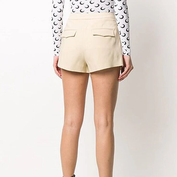 Off-White SS20 Korte bukser med kort midje Buff White