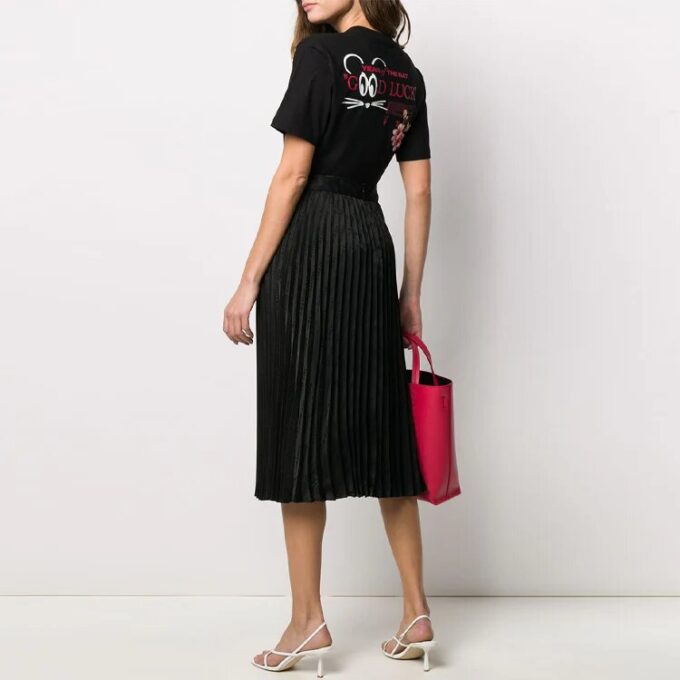 Off-White SS20 Lunar New Year «Year Of The Rat Good Luck» Peach Blossom Rundhalset kortærmet Shorts