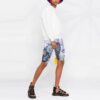 Off-White SS21 Arrow Logo-trykk Sports-hettegenser med rund hals, hvit