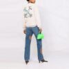 Off-White SS21 Arrows Blomstertrykk Løs Passform Kremhvit Hettegenser