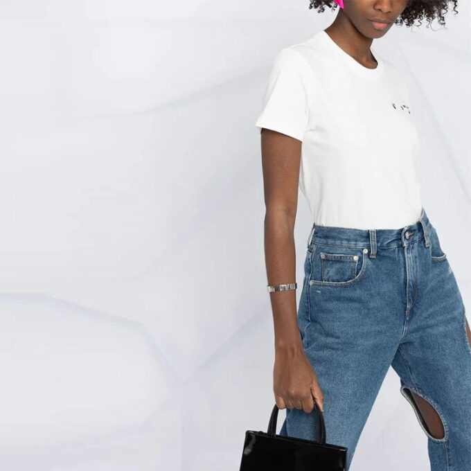 Off-White SS21 Back Arrow bomullskortærmet hvit