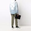Off-White SS21 blå skjorte med spenne på reverset og lange ermer