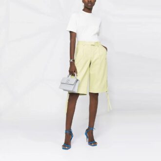 Off-White SS21 ensfarget rundhalset genser med korte ermer, standardversjon, hvit