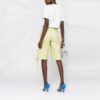 Off-White SS21 ensfarget rundhalset genser med korte ermer, standardversjon, hvit