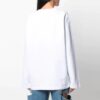 Off-White SS21-genser med trykt logomønster, rund hals og løs passform, hvit