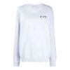 Off-White SS21 Hettegenser med brodert logo på brystet, rund hals, lyseblå