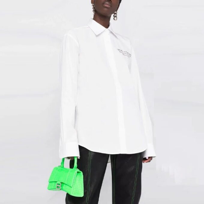 Off-White SS21 Langermet skjorte Hvit