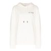 Off-White SS21 Logo-brodert Arrow-hettegenser, løs passform, hvit