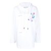 Off-White SS21 Logo-genser med hette Hvit