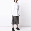 Off-White SS21 Logo-genser med hette Hvit