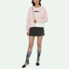 Off-White SS21 Logo Rundhalset Hettefri Hettegenser Rosa