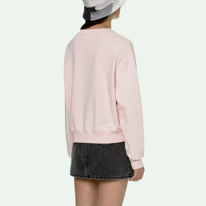 Off-White SS21 Logo Rundhalset Hettefri Hettegenser Rosa