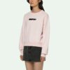 Off-White SS21 Logo Rundhalset Hettefri Hettegenser Rosa