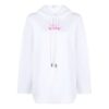 Off-White SS21-logo-trykk, hettegenser, hvit