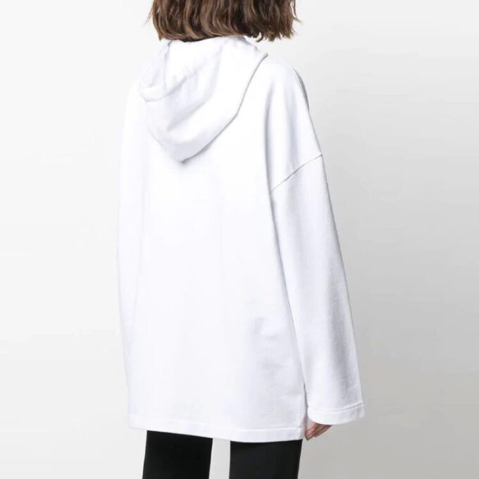 Off-White SS21-logo-trykk, hettegenser, hvit