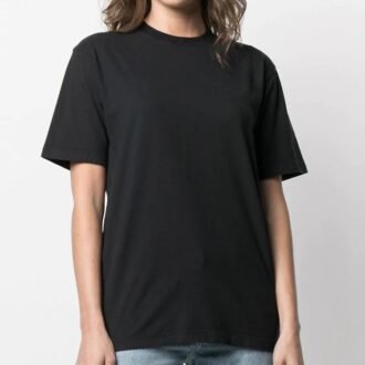 Off-White SS21 Logo-trykk Koselig rundhalset kortærmet svart