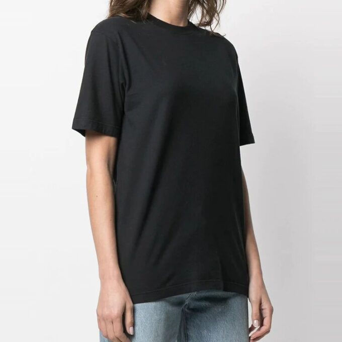 Off-White SS21 Logo-trykk Koselig rundhalset kortærmet svart