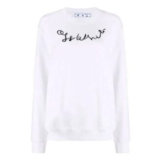 Off-White SS21 Logo-trykk Swea Hvit