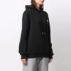 Off-White SS21 mønstertrykt løs hettegenser, svart