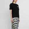 Off-White SS21 Plant Flower Plaid Rundhalset Kortærmet Slim Fit Svart T-skjorte