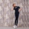 Off-White SS21 T-skjorte med trykt logo, kort ermet, slim fit, svart