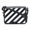 Off-White Stripe Binder Clip skulderveske Svart / Hvit / Gul