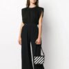 Off-White Stripe Binder Clip skulderveske Svart / Hvit / Gul