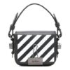 Off-White Stripe Mini skulderveske Svart/Hvit