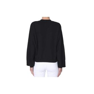 Off-White Svart Logo Rundhalset Pullover-Hettegenser Svart