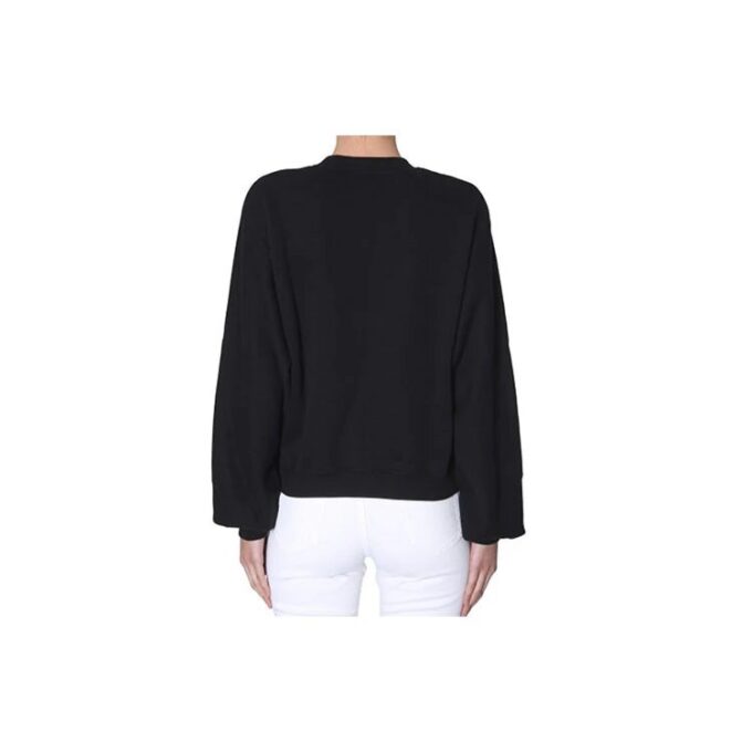 Off-White Svart Logo Rundhalset Pullover-Hettegenser Svart