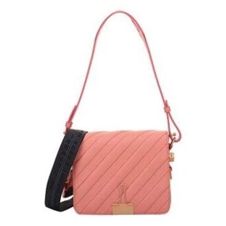 Off-White Svart messenger-veske i rosa okseskinn «Black Pink»