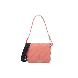 Off-White Svart messenger-veske i rosa okseskinn «Black Pink»
