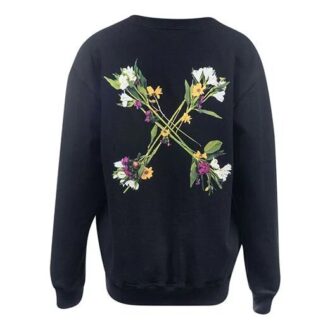 Off-White svart pilt svart hettegenser